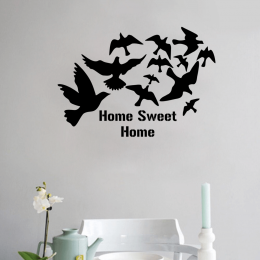 Home Sweet Home Duvar Yazısı Duvar Stickerı 60x40cm