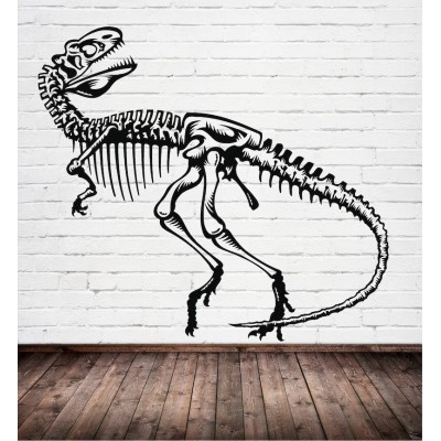 Velociraptor İskelet Dinozor Çıkartması, Duvar Sticker