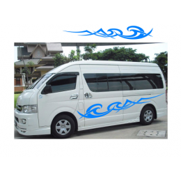 Dalgalar şerit araba çıkartmaları karavan sticker