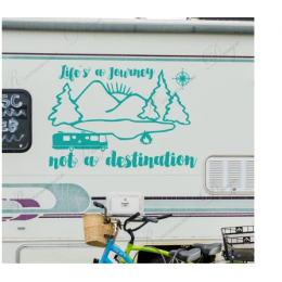 Life İs a Journey Not a Destination Karavan Sticker