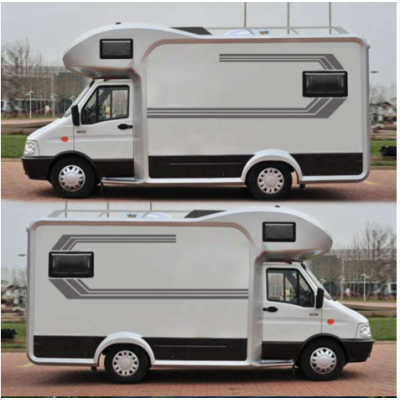 RV motorum çizgili yan çıkartmalar karavan grafik DIY çıkartmaları karavan sticker