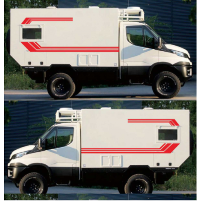 RV motorum çizgili yan çıkartmalar karavan grafik DIY çıkartmaları karavan sticker