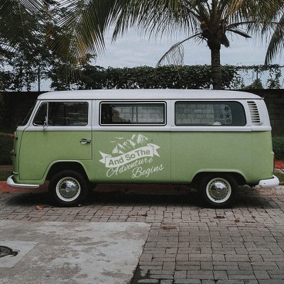 Kişiye Karavana Özel And So The Adventure Begins Sticker Yapıştırma 