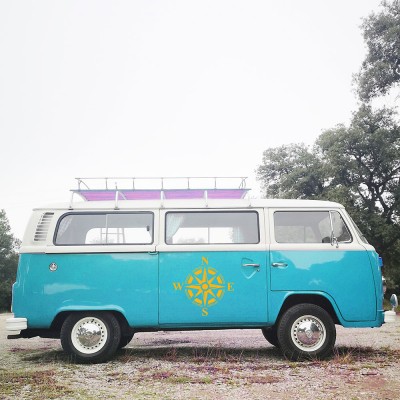 Kişiye Karavana Özel Pusula WSNE Sticker Yapıştırma 