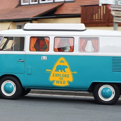 Explore The Wild Karavan Sticker - Araç StickerYapıştırma