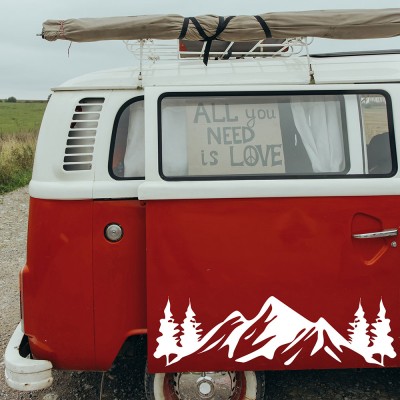 Dağ Karavan Çekme Sticker- Araç Sticker Yapıştırma