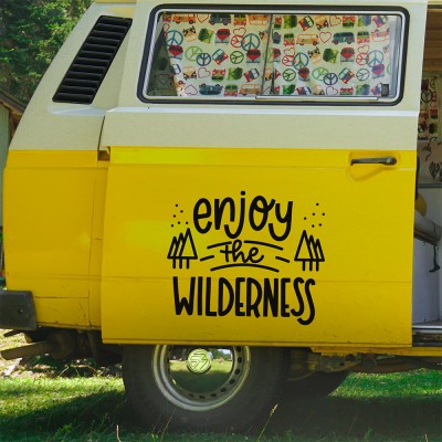 Enjoy The Wilderness Karavan Sticker - Araç Sticker Yapıştırma