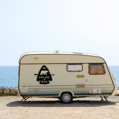 Explore The Wild Karavan Sticker - Araç StickerYapıştırma