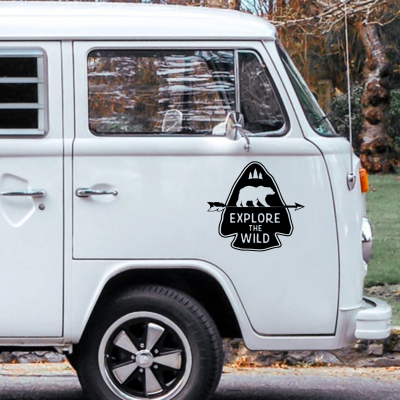 Explore The Wild Karavan Sticker - Araç StickerYapıştırma