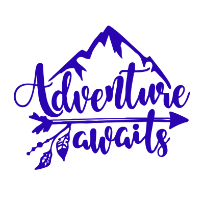 Kişiye Karavana Özel Adventure Awaits Dağ sticker Yapıştırma 