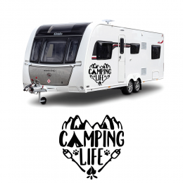 Kişiye Karavana Özel Camping Life Versiyon 2 Sticker Yapıştırma 