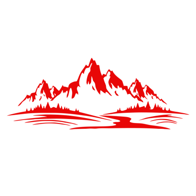 Kişiye Karavana Özel Dağ Manzarası Sticker Yapıştırma 