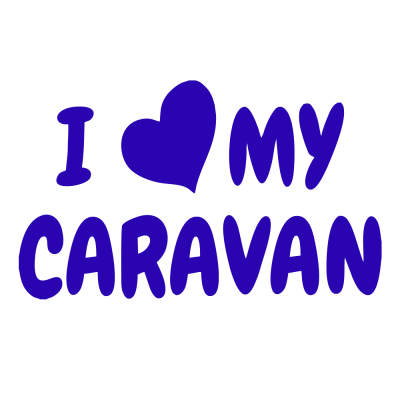 Kişiye Karavana Özel I Love Caravan Sticker Yapıştırma 