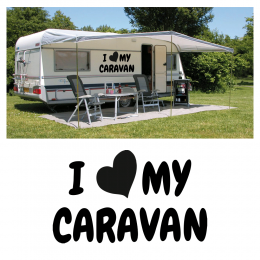 Kişiye Karavana Özel I Love Caravan Sticker Yapıştırma 