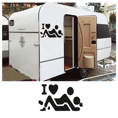 Kişiye Karavana özel kadın ve erkek sticker Yapıştırma 