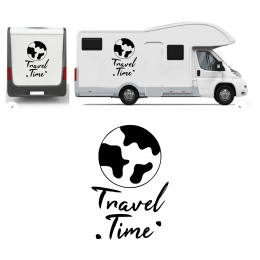 Kişiye Karavana özel Travel Time Sticker Yapıştırma 