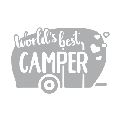 Kişiye Karavana Özel World's Best Camper Sticker Yapıştırma 