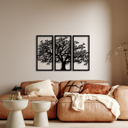 3 Parça Hayat Ağacı Duvar Oda Ev Aksesuarı Metal Tablo  3 Parça Hayat Ağacı Duvar Oda Ev Aksesuarı Metal Tablo