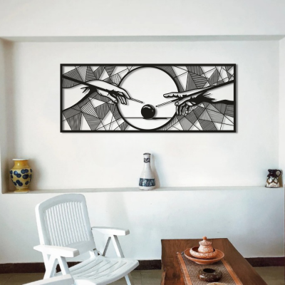 Ademin Yaratılışı ve Bilardo Duvar Oda Ev Aksesuarı Metal Tablo Ademin Yaratılışı ve Bilardo Duvar Oda Ev Aksesuarı Metal Tablo