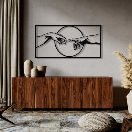 Ademin Yaratılışı Tablosu Duvar Oda Ev Aksesuarı Metal Tablo 