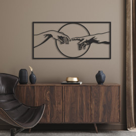 Ademin Yaratılışı Tablosu Duvar Oda Ev Aksesuarı Metal Tablo 