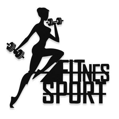 Fıtnes Yapan Kadın Ve Fıtnes Sport Yazısı Metal Dekoratif İç Mekan İçin Metal Tablo 50x50 Cm Fıtnes Yapan Kadın Ve Fıtnes Sport Yazısı Metal Dekoratif İç Mekan İçin Metal Tablo 50x50 Cm