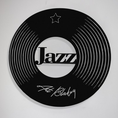 Jazz Müziğin Kıralı Art Blakey Tasarım Metal Tablosu 50x50cm