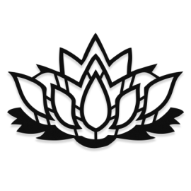  Lotus Çiçeği Yoga Çiçeği Duvar Oda Aksesuarı Metal Dekoratif İç Mekan İçin Metal Tablo 50x50 Cm