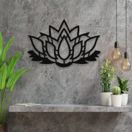  Lotus Çiçeği Yoga Çiçeği Duvar Oda Aksesuarı Metal Dekoratif İç Mekan İçin Metal Tablo 50x50 Cm