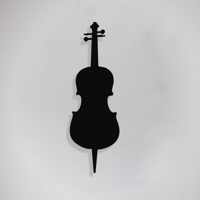 Müzik ve Kontürbass Tasarım Metal Tablosu 65x20cm