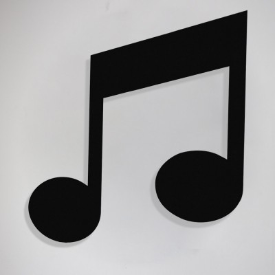 Müzik ve Nota Metal Tasarım Tablosu 50x45cm