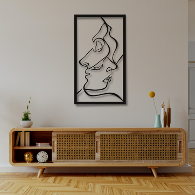 Soyut Kadın Erkek Silueti Duvar Oda Ev Aksesuarı Metal Tablo  Soyut Kadın Erkek Silueti Duvar Oda Ev Aksesuarı Metal Tablo