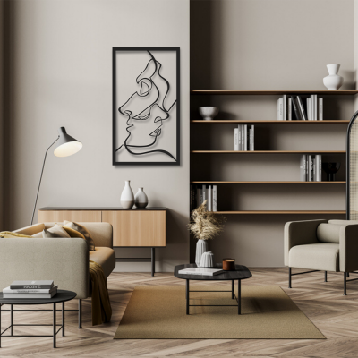 Soyut Kadın Erkek Silueti Duvar Oda Ev Aksesuarı Metal Tablo  Soyut Kadın Erkek Silueti Duvar Oda Ev Aksesuarı Metal Tablo