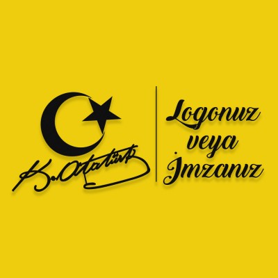 Türkiye Bayrağı Ayyıldız Ve Kişiye Firmanıza Özel Metal Tablo 50x40 - 50x45 Cm