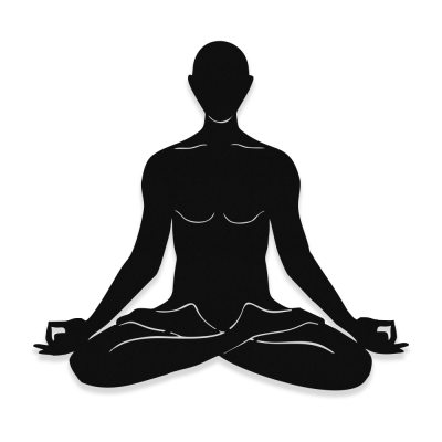 Yoga Yapan Erkek Figürü Duvar Oda Ev Aksesuarı Metal Dekoratif İç Mekan İçin Metal Tablo 50x50 Cm