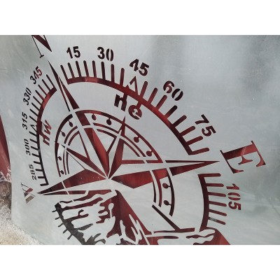 Desen Şekil Harfler Tabela İçin Metal Şablon / Pusula Dağ Off Road Oto Şablon, Araba Şablon 100x80cm