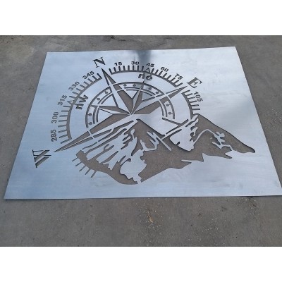 Desen Şekil Harfler Tabela İçin Metal Şablon / Pusula Dağ Off Road Oto Şablon, Araba Şablon 100x80cm