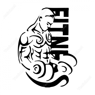 Fitnes Spor Salonu Sporcu Sticker 