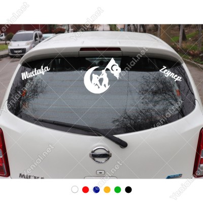 Çanakkale Geçilmez ve Kişiye Özel 2 Adet İsim Stickerları