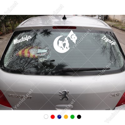 Çanakkale Geçilmez ve Kişiye Özel 2 Adet İsim Stickerları
