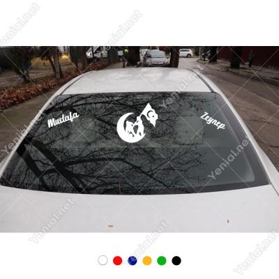 Çanakkale Geçilmez ve Kişiye Özel 2 Adet İsim Stickerları