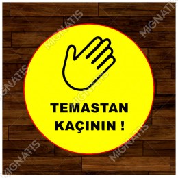 Temastan Kaçının Ayak İzi Duvar ve Zemin İçin Sticker