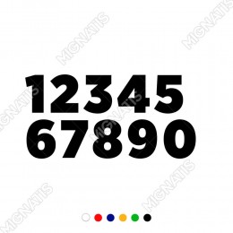 1 Den 0 Kadar (1234567890) Sayı Etiket Sticker Yapıştırma