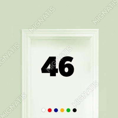 46 Numaralı Sayı Bold Rakam Etiket Sticker Yapıştırma