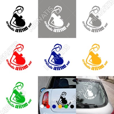Arabada Anne Var Kız-Erkek Modifiye Araba Sticker