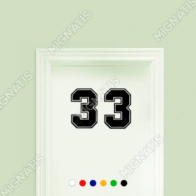 Dış Kontürlü 33 Numara Sayısı Sticker Yapıştırma