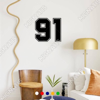 Dış Kontürlü 91 Numara Sayısı Sticker Yapıştırma