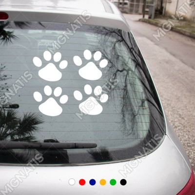 Dört Adet Kedi Patisi Sticker Yapıştırma Yapıştırma