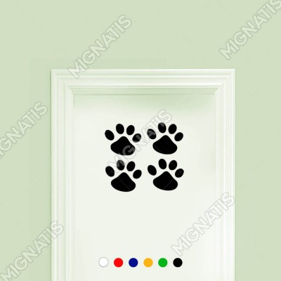 Dört Adet Kedi Patisi Sticker Yapıştırma Yapıştırma
