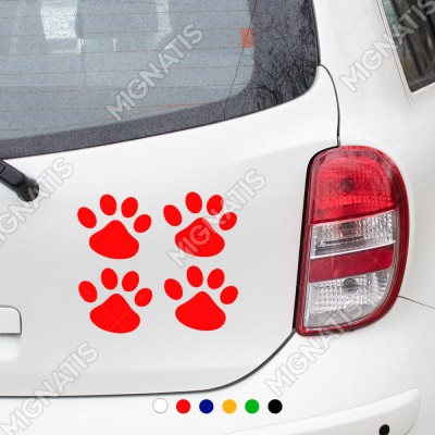 Dört Adet Kedi Patisi Sticker Yapıştırma Yapıştırma